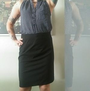 Black highwaisted pencil skirt